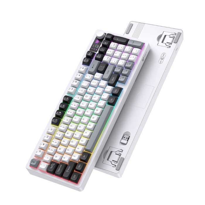 Onikuma Triple-Mode Gaming Keyboard MT902 Black/ White