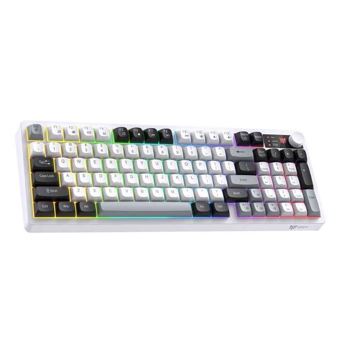 Onikuma Triple-Mode Gaming Keyboard MT902 Black/ White