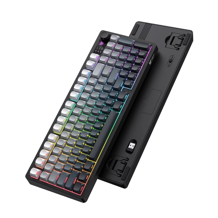 Onikuma Triple-Mode Gaming Keyboard MT902 Black/ White Gradient