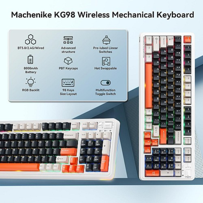 Machenike Mechanical Wireless Gaming Keyboard KG98 KAILH