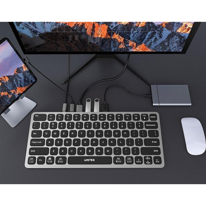 Unitek 9-in-1 Wired Keyboard with USB-C Hub D1092A