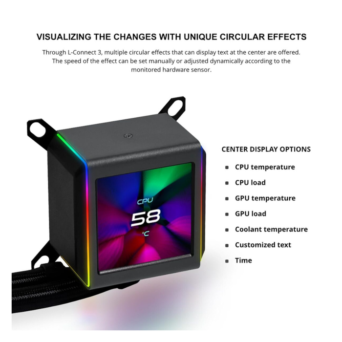 Lian Li Liquid Cooler Galahad  II LCD-S 280 TL Black