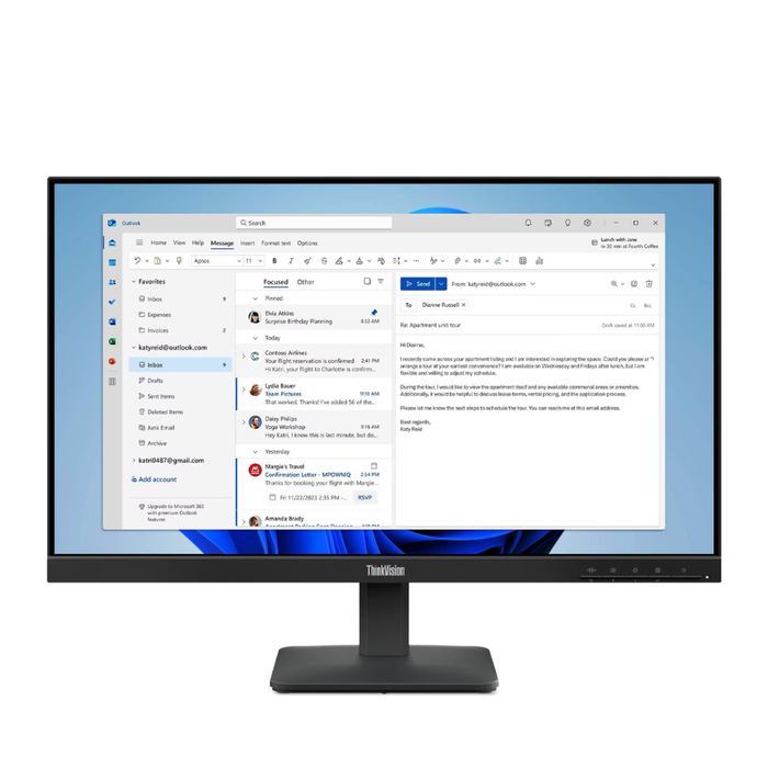 Lenovo Monitor ThinkVision S24-4e 23.8" FHD 100Hz