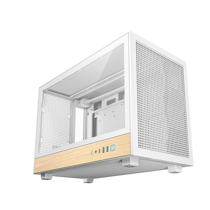 DeepCool PC Case CH260 WOOD Micro White