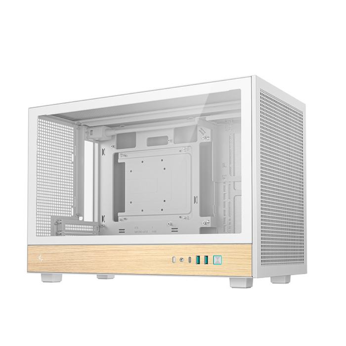 DeepCool PC Case CH260 WOOD Micro White