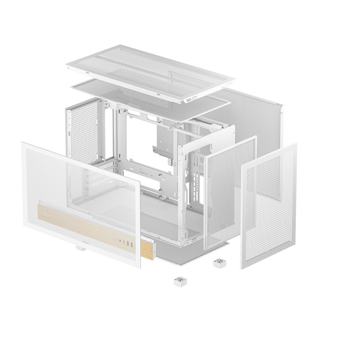 DeepCool PC Case CH260 WOOD Micro White