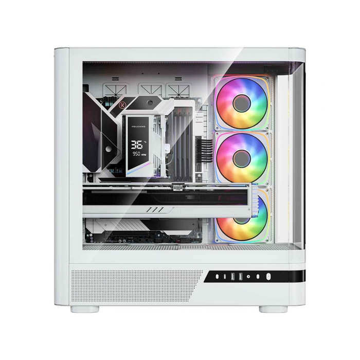 Modecom PC Case Volcano AQ200 ARGB Midi White