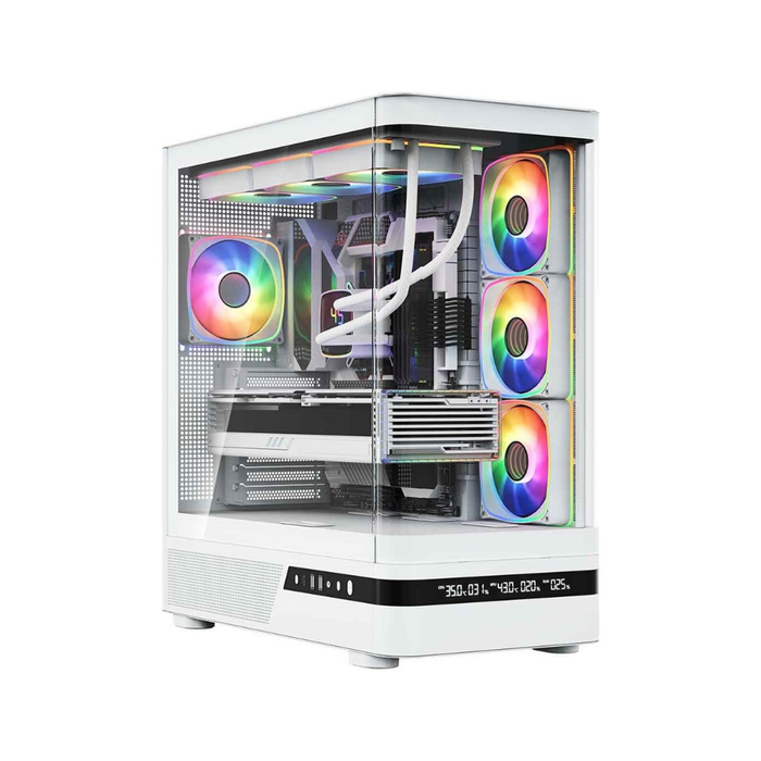 Modecom PC Case Volcano AQ200 ARGB Midi White