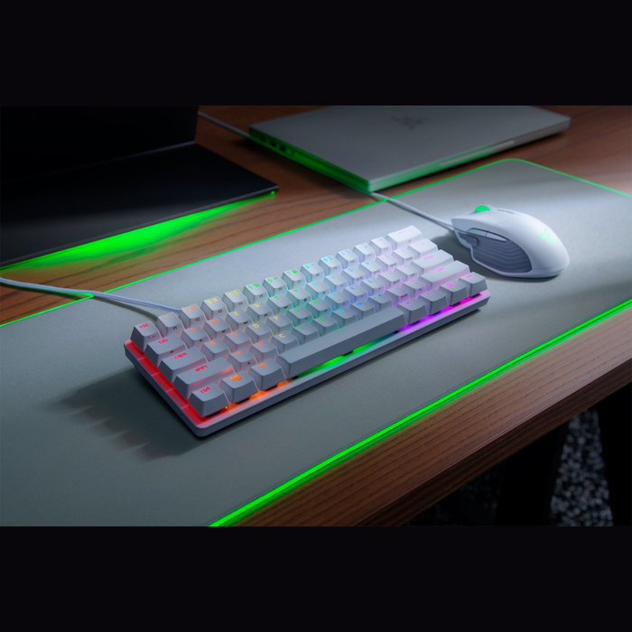 Razer Mechanical Wired Gaming Keyboard Huntsman Mini Mercury ED Purple Switch