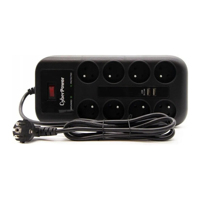 Cyber Power EU Surge Protector P0820SUF0-FR 1.8m