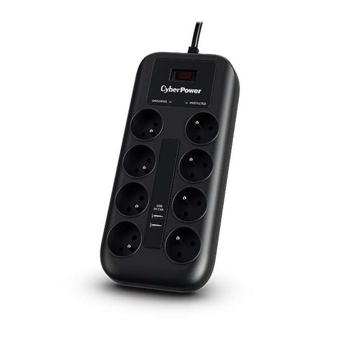Cyber Power EU Surge Protector P0820SUF0-FR 1.8m