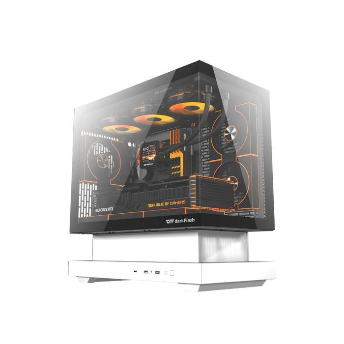 Darkflash  Floatron F1  PC Case ARGB Mid White