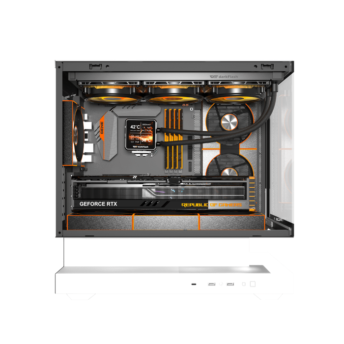 Darkflash  Floatron F1  PC Case ARGB Mid White
