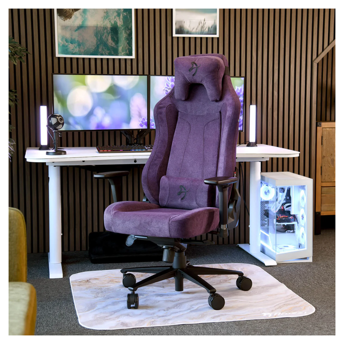 Arozzi Vernazza Soft Fabric Gaming Chair Purple