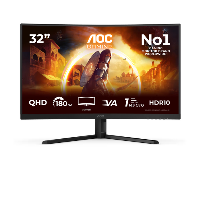 AOC Gaming Monitor CQ32G4VEAD Curved 31.5" QHD 180Hz