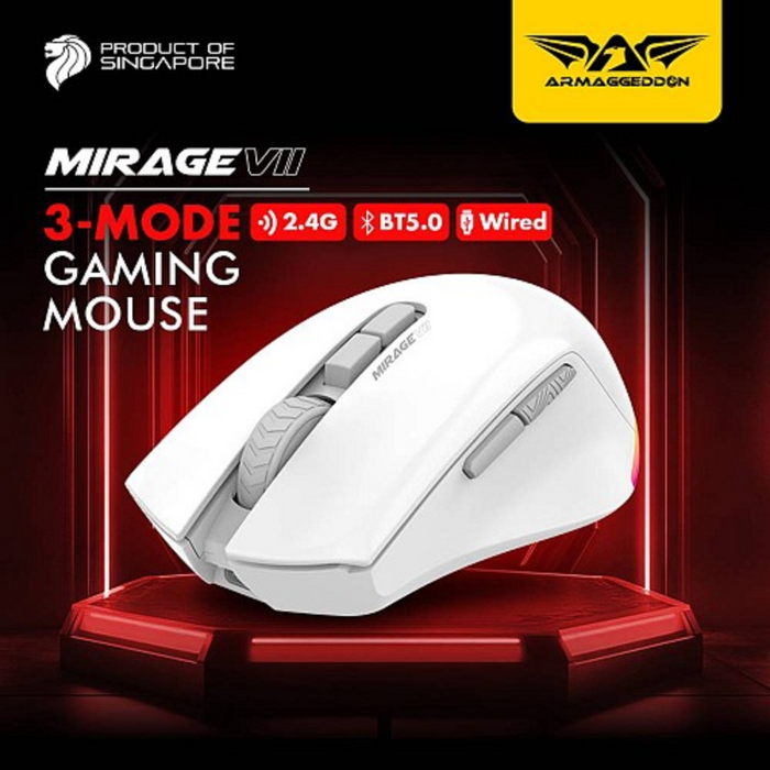 Armaggeddon Wireless Gaming Mouse Mirage-V ll White