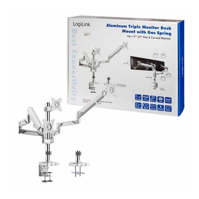 LogiLink Triple Desk Mount 17-27″