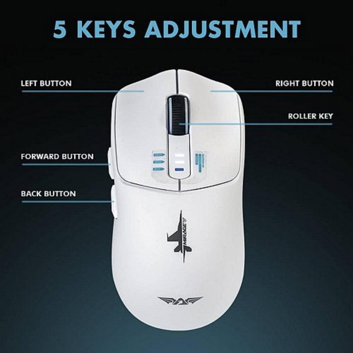 Armaggeddon Wireless Gaming Mouse Mirage-V White