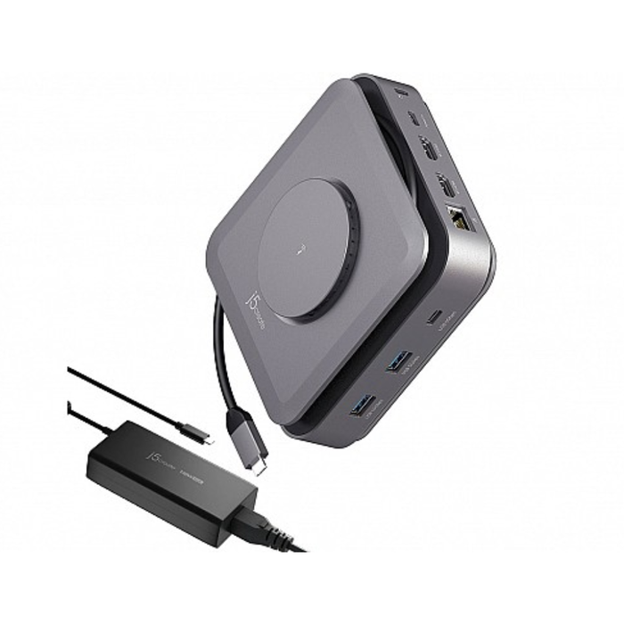 j5create Type-C 11-in-1 Docking Station with Wireless Charger