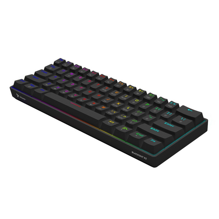 Savio Blackout X2 Peach Wired Gaming Keyboard Black