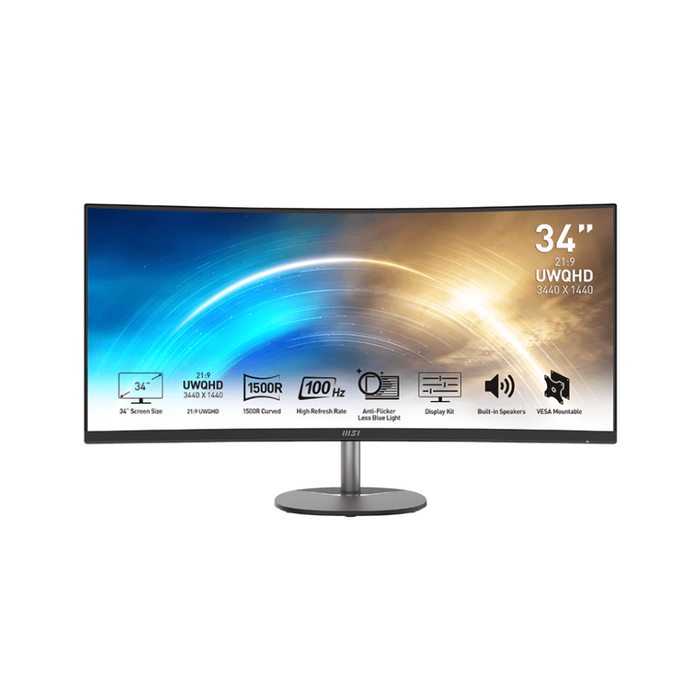 MSI Monitor PRO MP341CQ Curved 34" UWQHD 100Hz