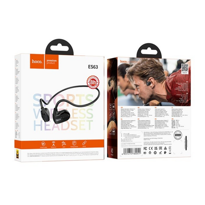 Hoco ES63 Graceful Wireless Earphones Air Conduction Black