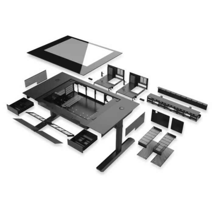 Lian Li DK07X Electric Gaming Desk PC Case Black