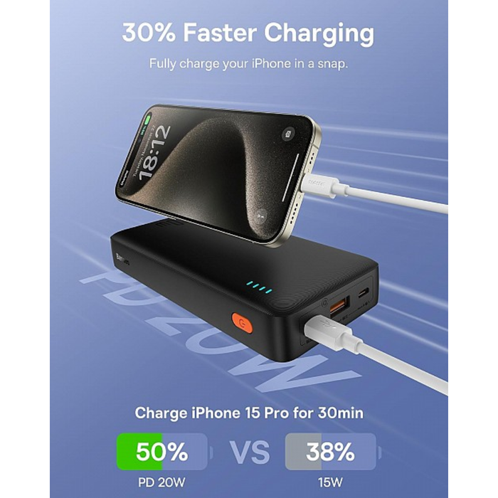 Baseus Powerbank Airpow 20W 20000mAh Black