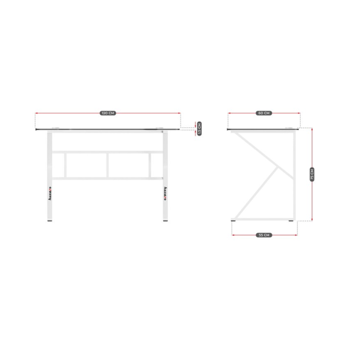 Huzaro Hero 1.6 Gaming Desk White