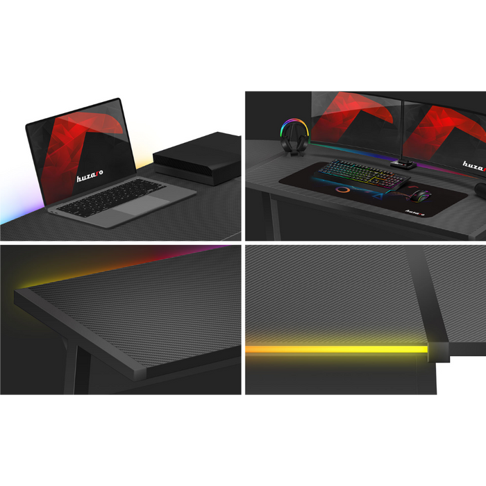 Huzaro Hero 6.0 RGB Gaming Desk Black