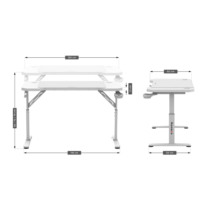 Huzaro Hero 2.6 Gaming Desk White