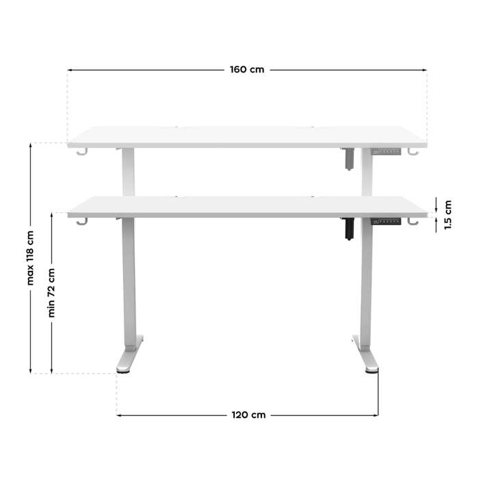 Mark Adler Leader 7.6 Electric Desk White