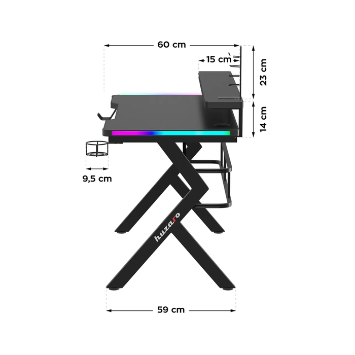 Huzaro Hero 5.0 RGB LED Gaming Desk