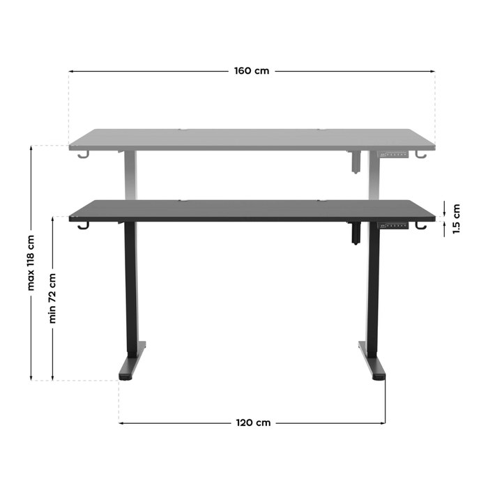 Mark Adler Leader 7.6 Electric Desk Black