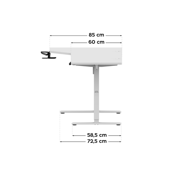 Mark Adler Leader 9.1 Electric Desk White