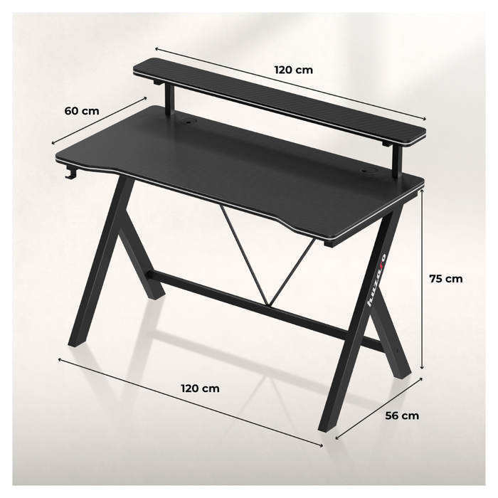 Huzaro Hero 1.9 Gaming Desk Black