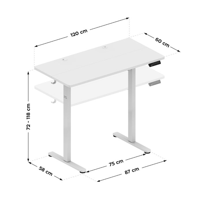 Mark Adler Leader 6.9 Electric Desk White