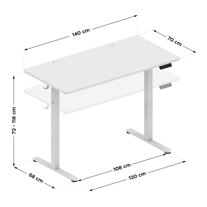 Mark Adler Leader 7.3 Electric Desk White