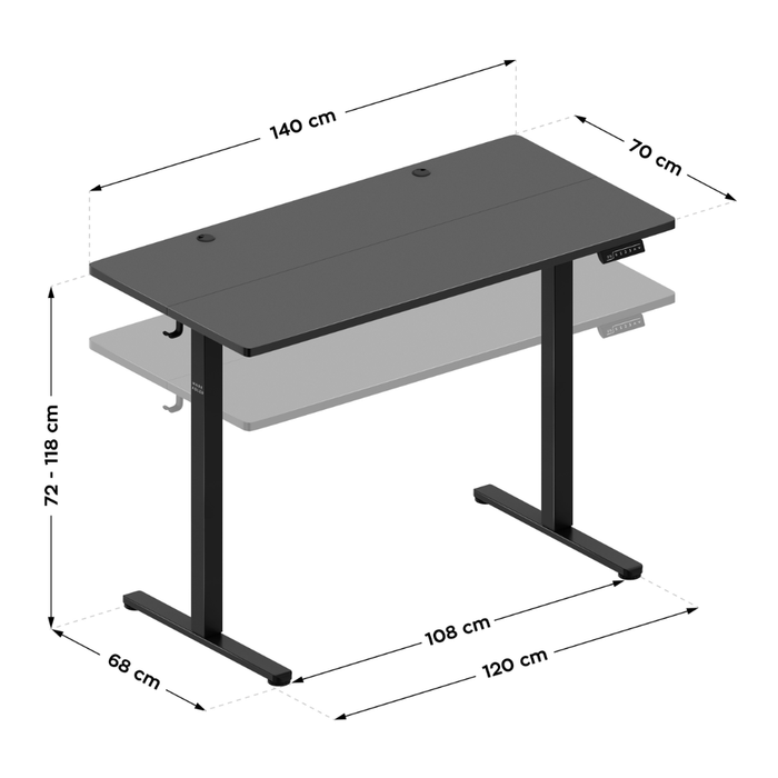 Mark Adler Leader 7.3 Electric Desk Black