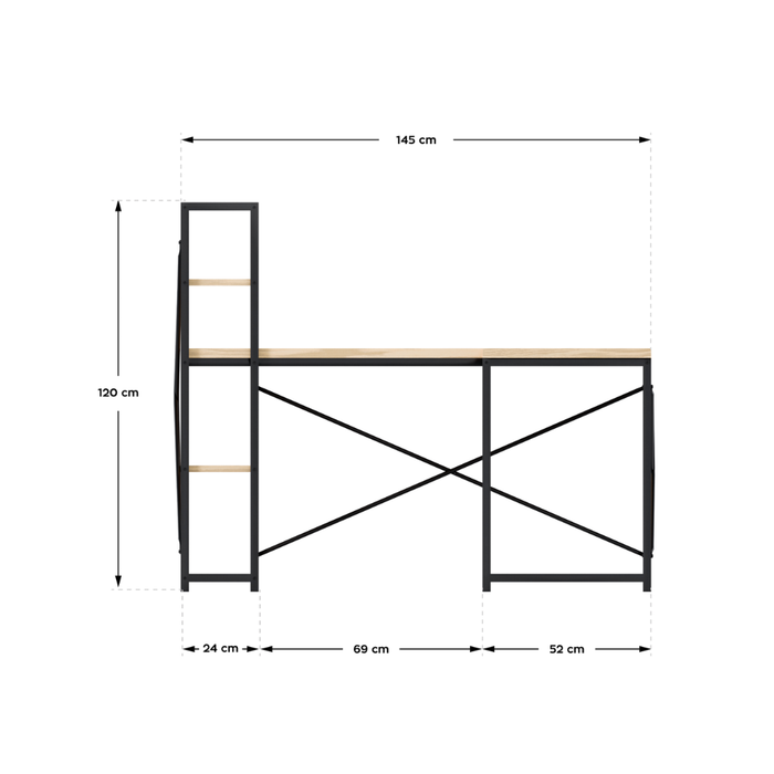 Mark Adler Leader 5.9 Desk With Shelves Craft