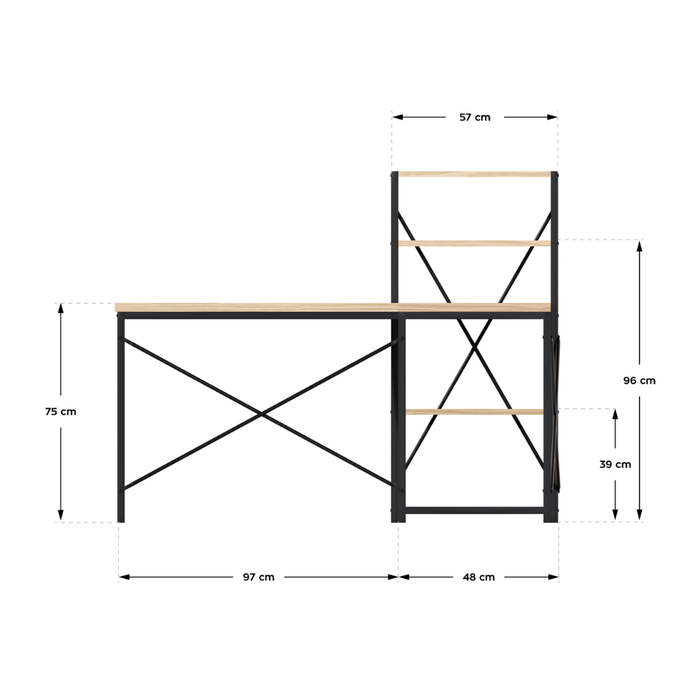 Mark Adler Leader 5.9 Desk With Shelves Craft