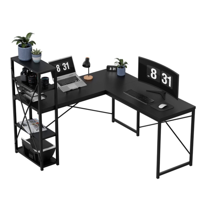 Mark Adler Leader 5.9 Desk With Shelves Black