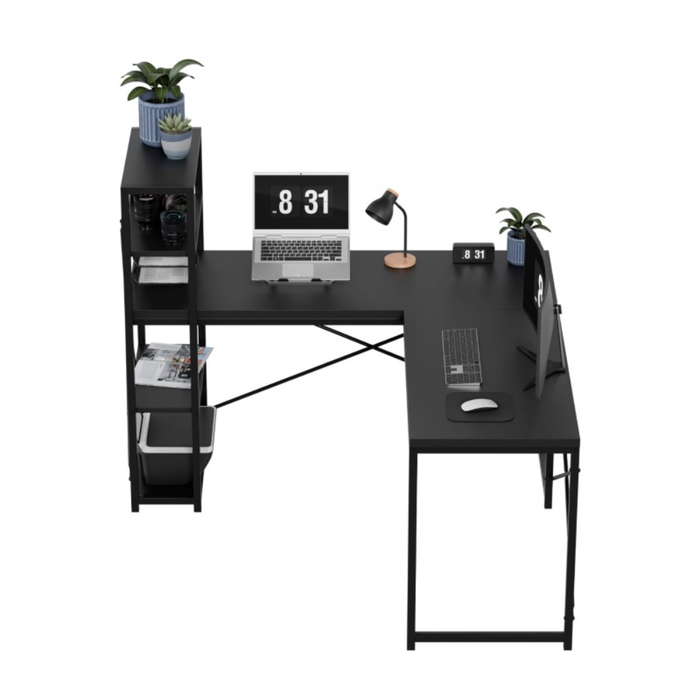 Mark Adler Leader 5.9 Desk With Shelves Black