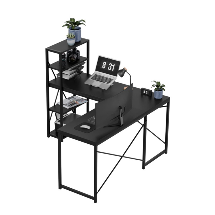 Mark Adler Leader 5.9 Desk With Shelves Black