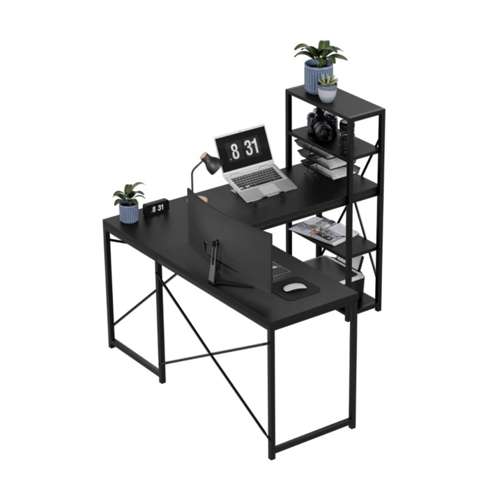 Mark Adler Leader 5.9 Desk With Shelves Black