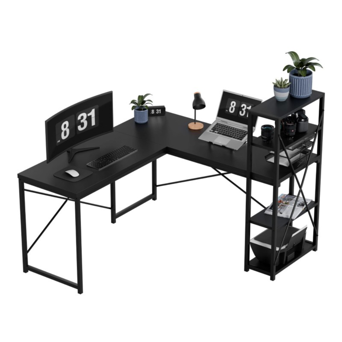 Mark Adler Leader 5.9 Desk With Shelves Black