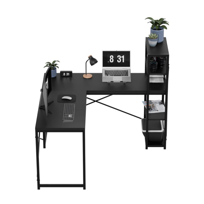 Mark Adler Leader 5.9 Desk With Shelves Black
