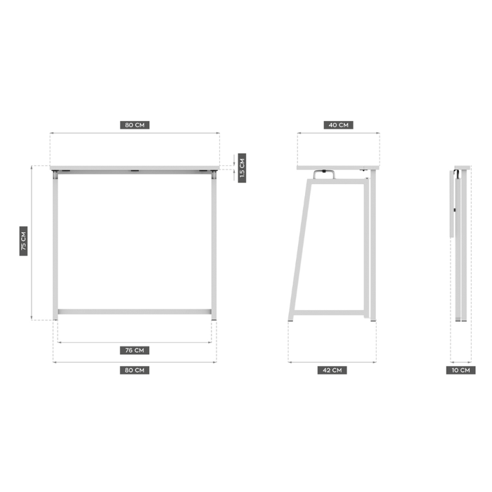 Mark Adler Leader 1.5 Folding Desk White