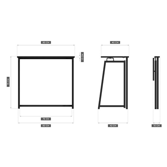 Mark Adler Leader 1.5 Folding Desk Black