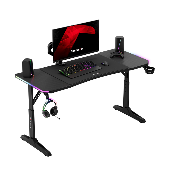 Huzaro Hero 3.6 RGB LED Gaming Desk Black